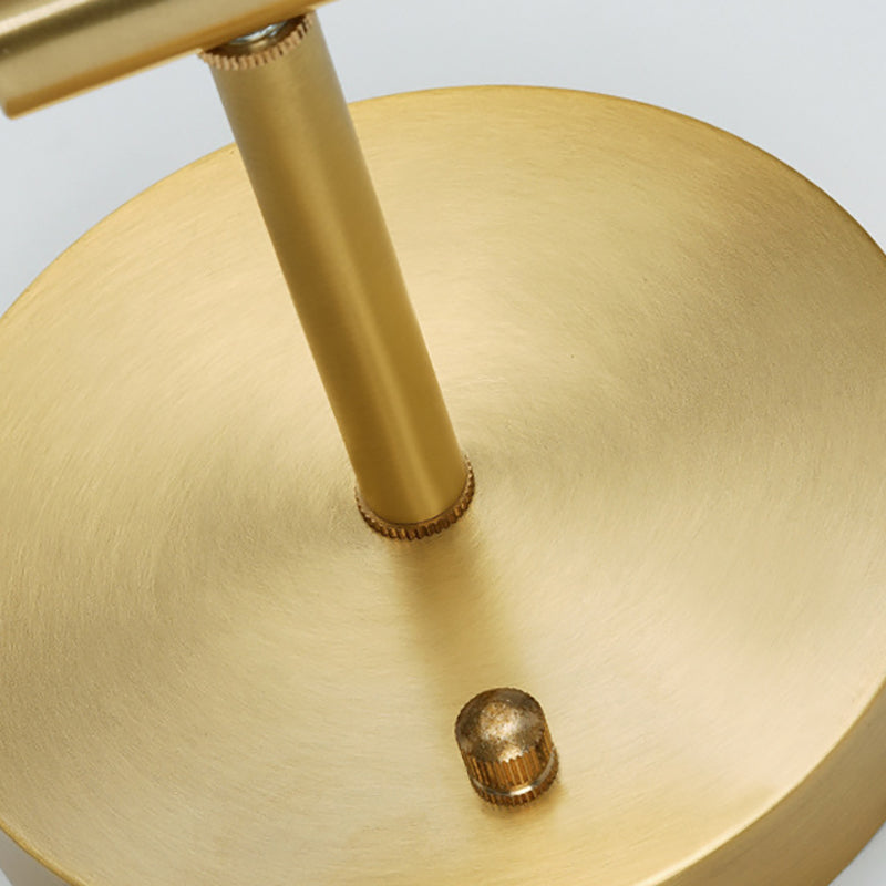 Luxury Brass Ring Frame Glass 1-Light Wall Sconce Lamp