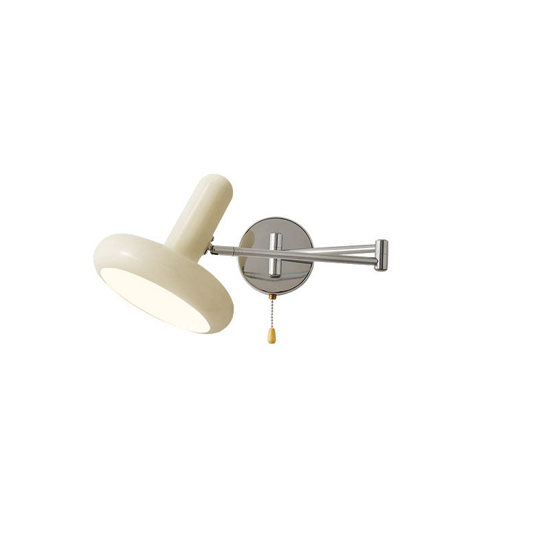 Retractable Swing Arm Iron 1-Light Wall Sconce Lamp