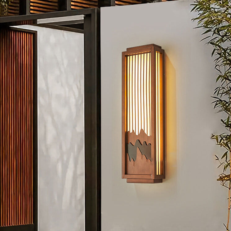 Chinese Steel Outdoor Waterproof 1-Light Wall Sconce Lamp