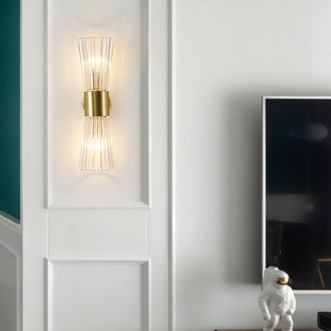 Ribbed Up And Down Luminous 2-Light Wall Sconce Lamp