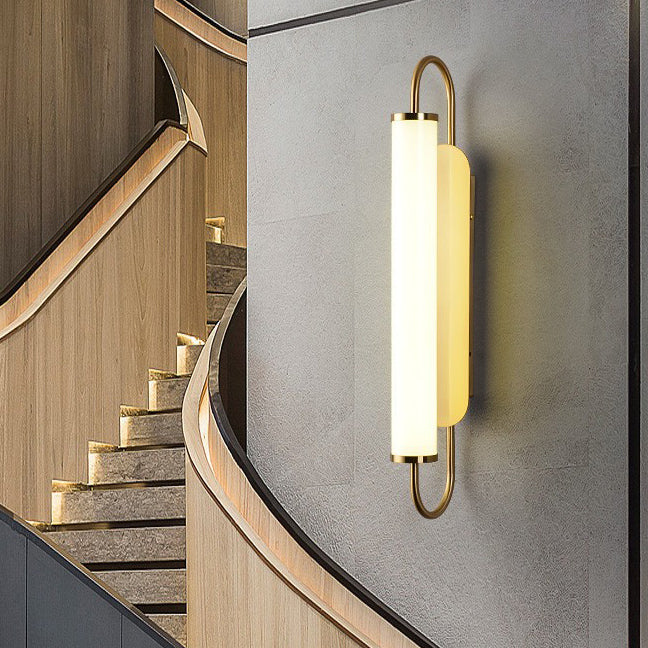 Nordic Iron Acrylic Cylinder Strip LED Wall Sconce Lamp