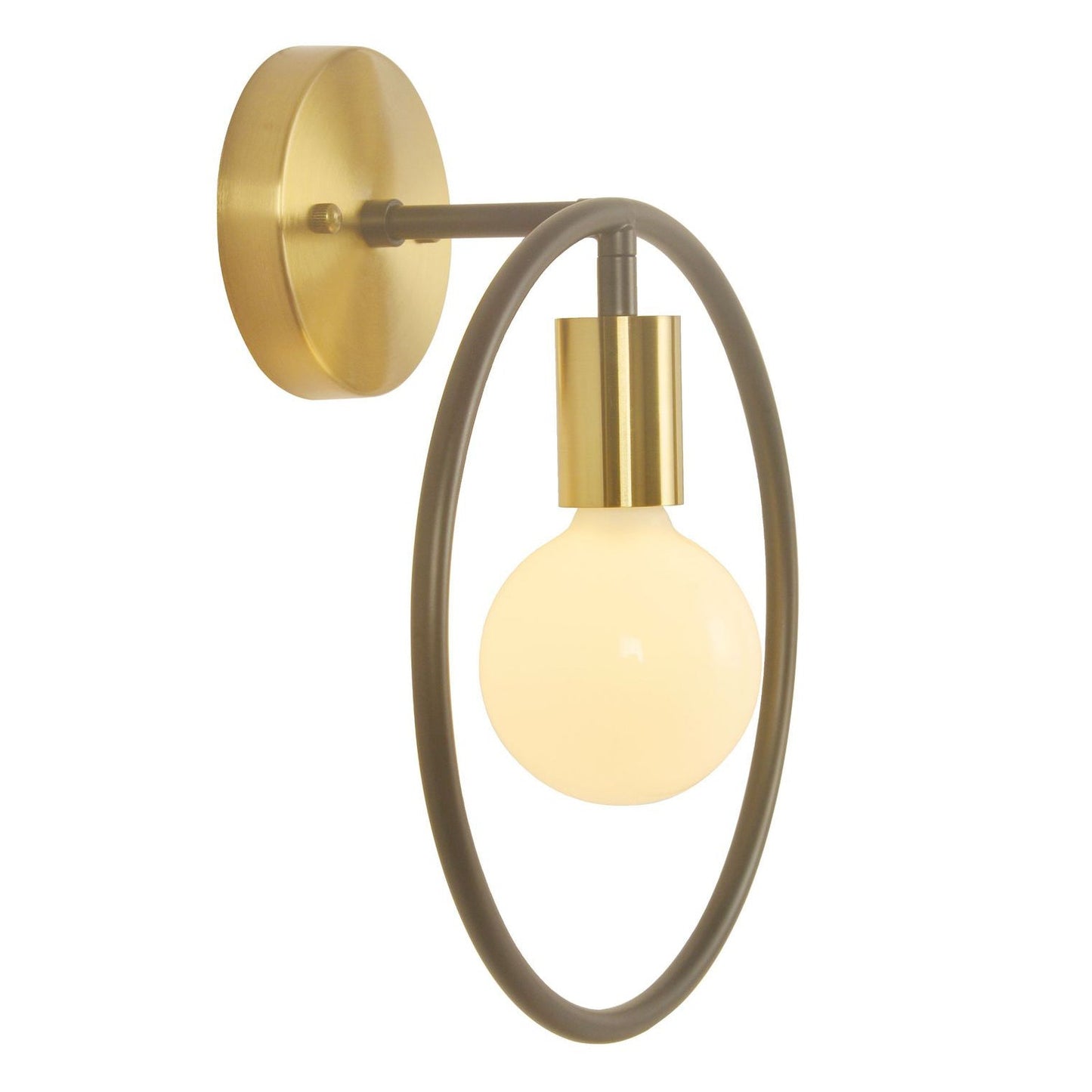 Nordic Circle Round Iron 1-Light Wall Sconce Lamp