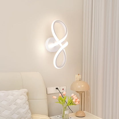 Creative Spiral Ring Iron Silicone LED Wall Sconce Lamp