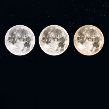 Creative Round Moon Aluminum Acrylic LED Wall Sconce Lamp
