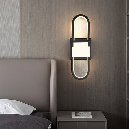 Oval Rectangle Iron Aluminum LED Wall Sconce Lamp