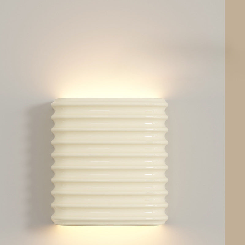 Half Cylinder Hardware Resin 1-Light Wall Sconce Lamp