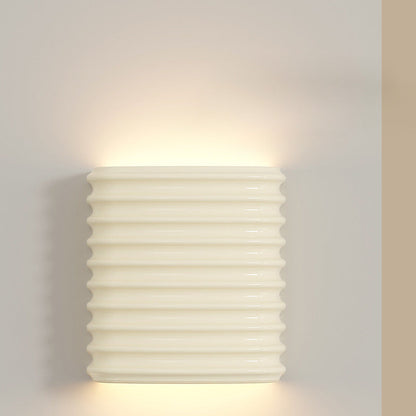 Half Cylinder Hardware Resin 1-Light Wall Sconce Lamp