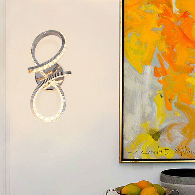 Creative Strip Aluminum Crystal LED Wall Sconce Lamp