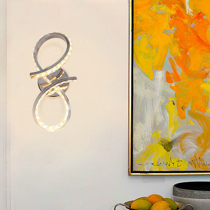 Creative Strip Aluminum Crystal LED Wall Sconce Lamp