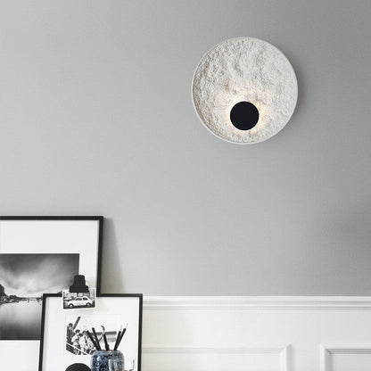 Contemporary Nordic Round Iron Resin LED Wall Sconce Lamp