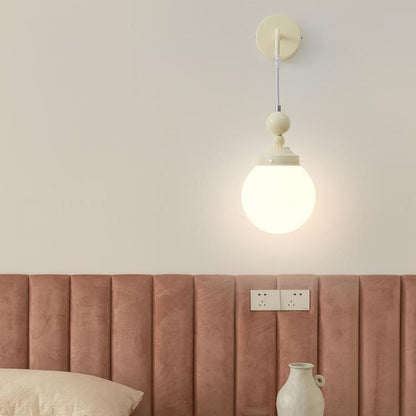 Scandinavian Gourd Iron Glass 1-Light Wall Sconce Lamp