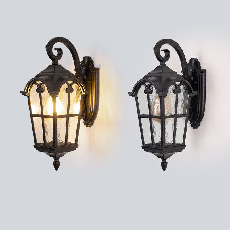 Quadrilateral Shape Aluminum Glass 1-Light Wall Sconce Lamp