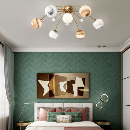 Contemporary Moon Ceiling Light