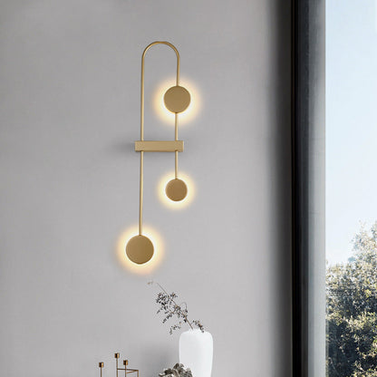Nordic Round Geometric Metal Acrylic LED Wall Sconce Lamp