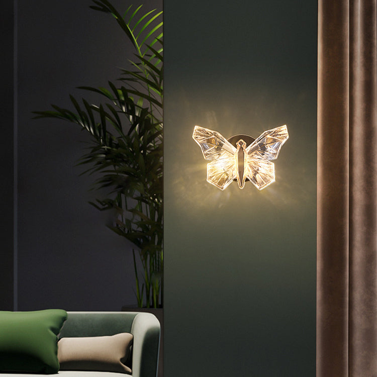 Butterfly Hardware Aluminum Acrylic LED Wall Sconce Lamp