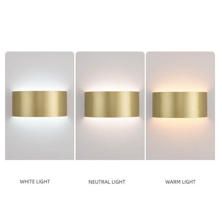Solid Color Iron Half-circle LED Wall Sconce Lamp