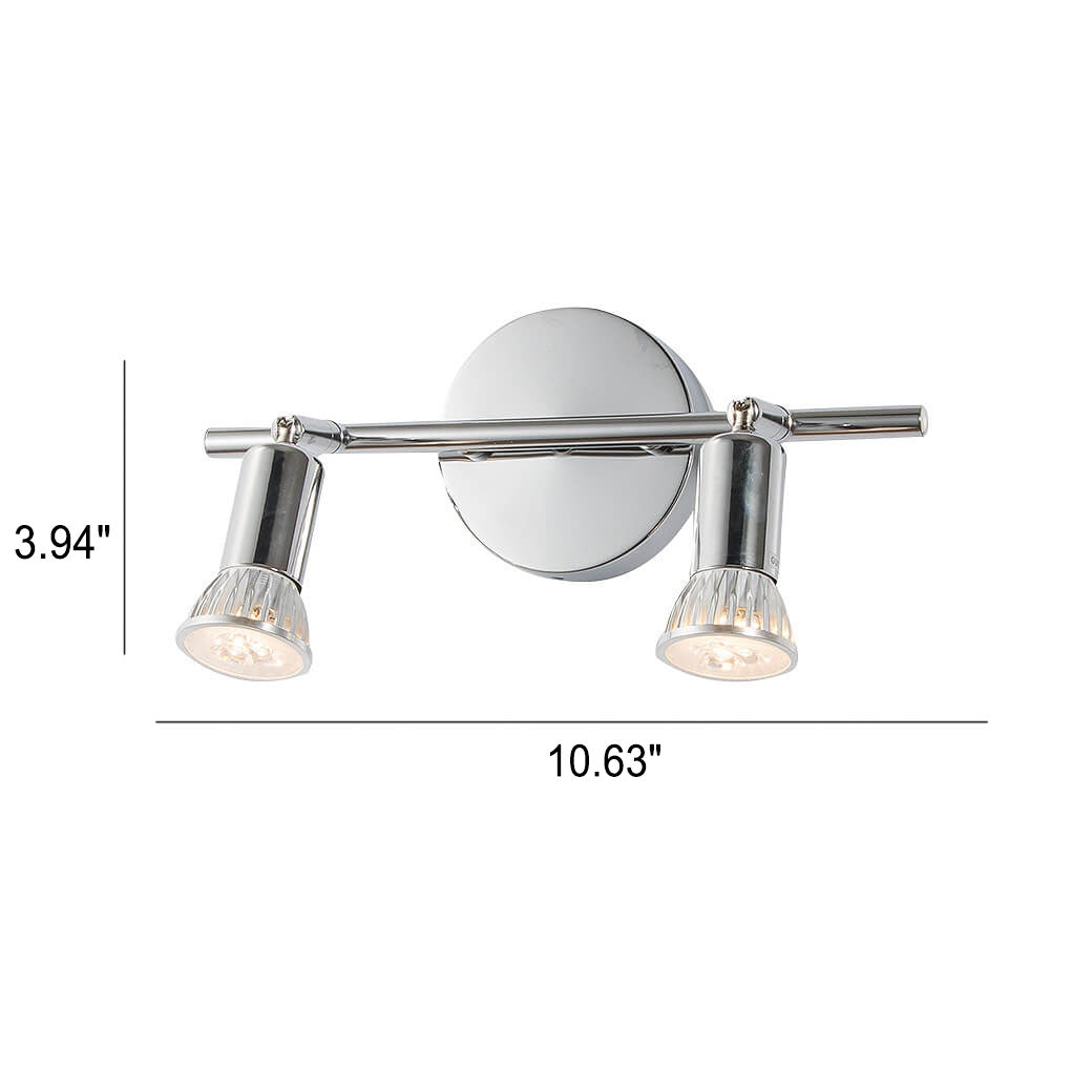 Pure 2-Light Vanity Light Mirror Front Wall Sconce Lamp