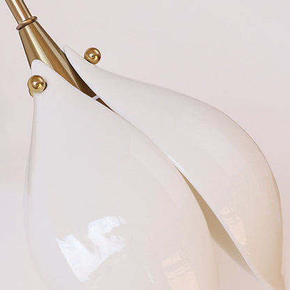 Ceramic Flower Shape Iron Frame 1-Light Wall Sconce Lamp