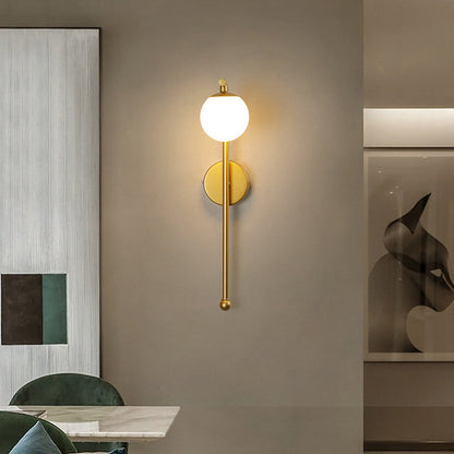 Acrylic Shade Iron Aluminum 1-Light Wall Sconce Lamp