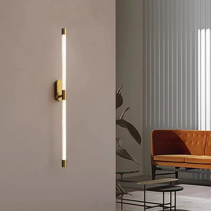 Electroplated Iron Straight Line LED Wall Sconce Lamp