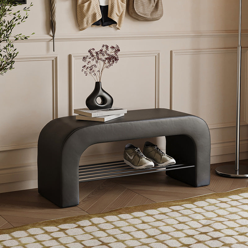 Modern Fabric Iron Bench