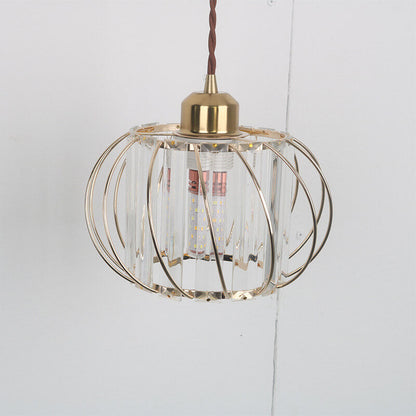Adjustable Crystal Lantern Design 1-Light Wall Sconce Lamp