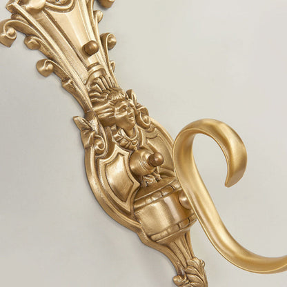European Light Copper Glass 1/2-Light Wall Sconce Light