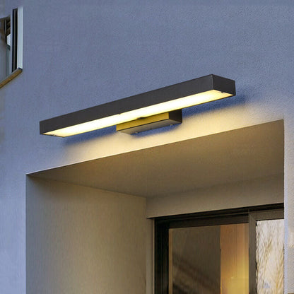 Modern Minimalist Flat LED Sensor Outdoor Wall Sconce