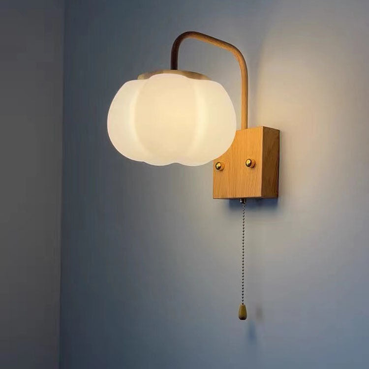 French Cream Style Raw Kapok 1-Light Wall Sconce Lamp
