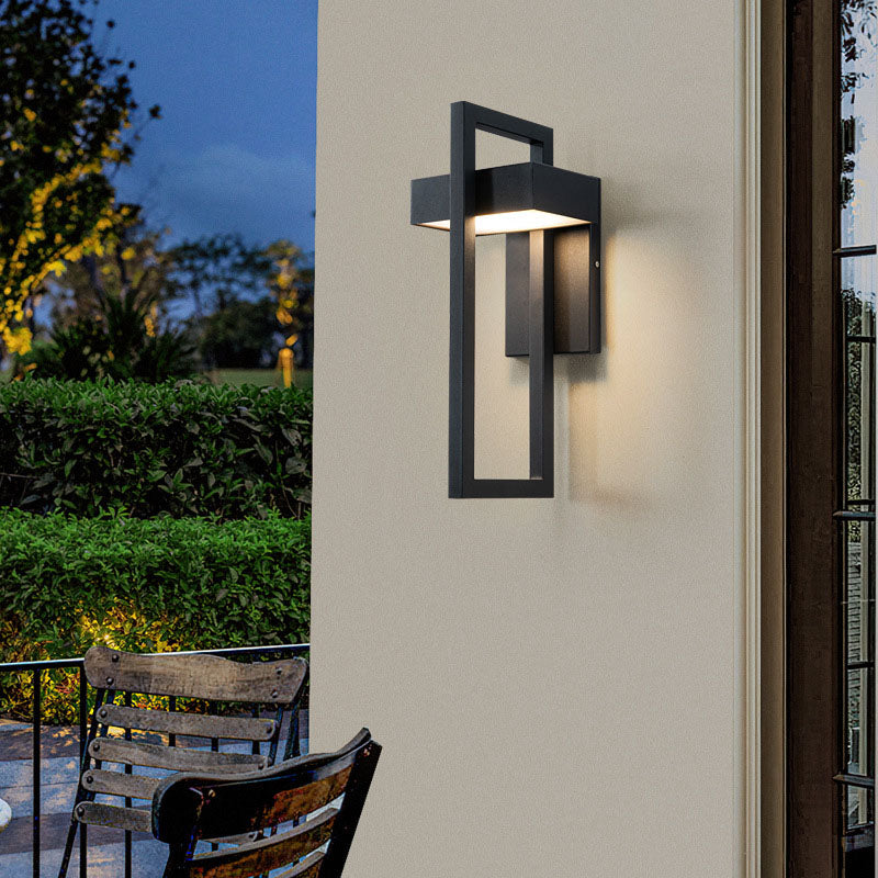 Minimalist Rectangular Stainless Steel LED Wall Sconce Lamp