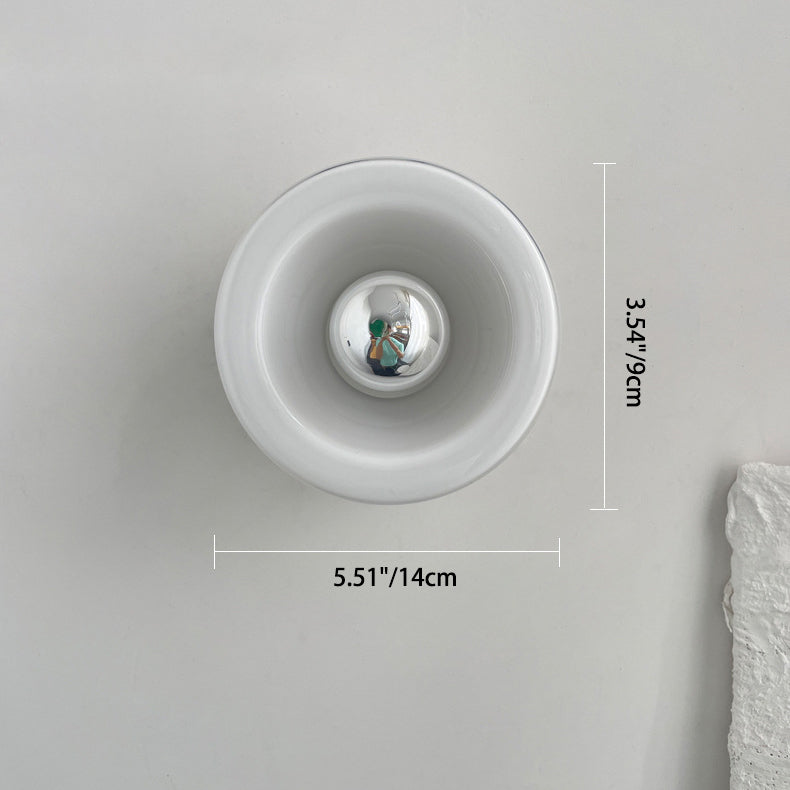 Simplicity Cylinder Iron Glass 1-Light Wall Sconce Lamp