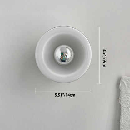 Simplicity Cylinder Iron Glass 1-Light Wall Sconce Lamp