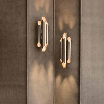 Luxury Cylindrical Iron Shade 3-Light Wall Sconce Lamp