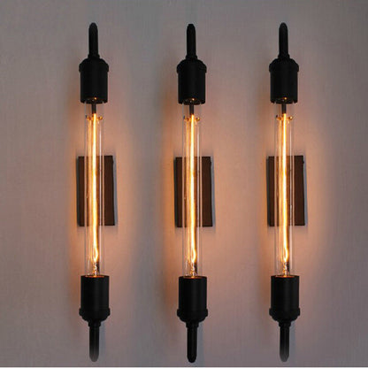 Traditional Steam Tube Iron 1-Light Wall Sconce Lamp