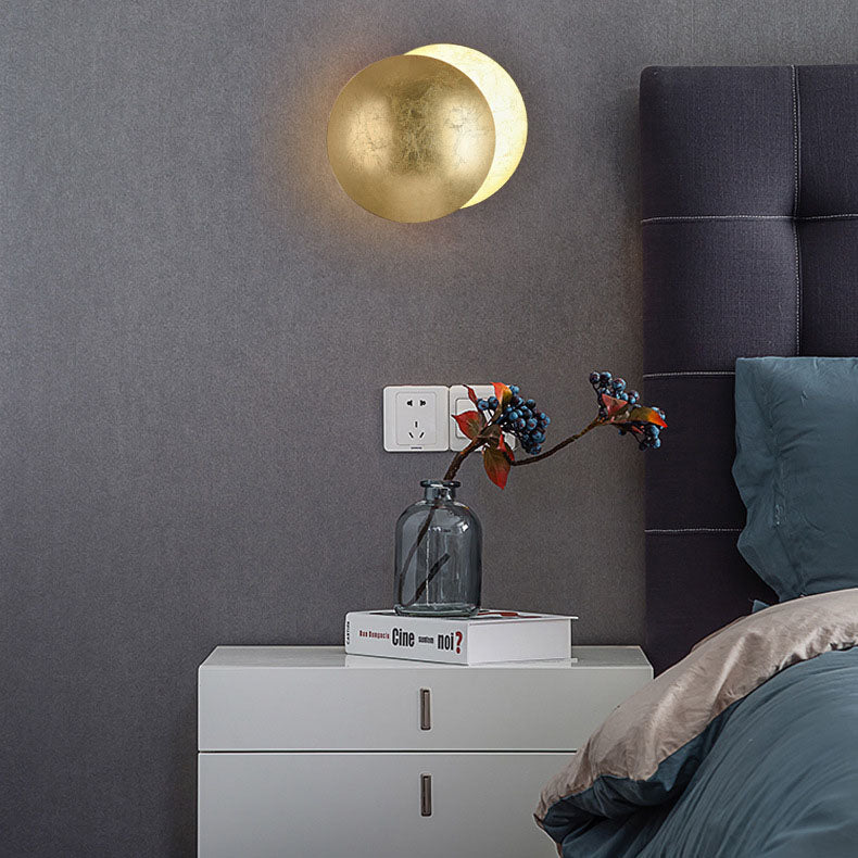 Modern Simplicity Alloy Round LED Wall Sconce Lamp