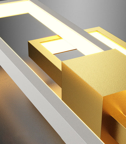 Minimalist Square Frame Iron Silicone LED Wall Sconce Lamp
