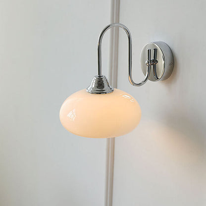 Nordic Round Dome Iron Glass 1-Light Wall Sconce Lamp