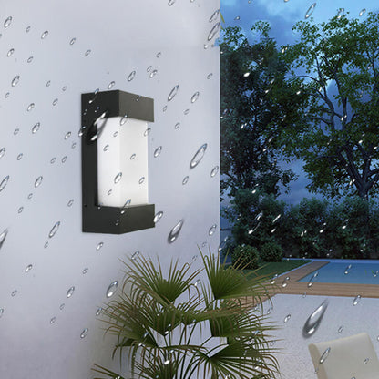 Square Acrylic Outdoor Waterproof LED Wall Sconce Lamp