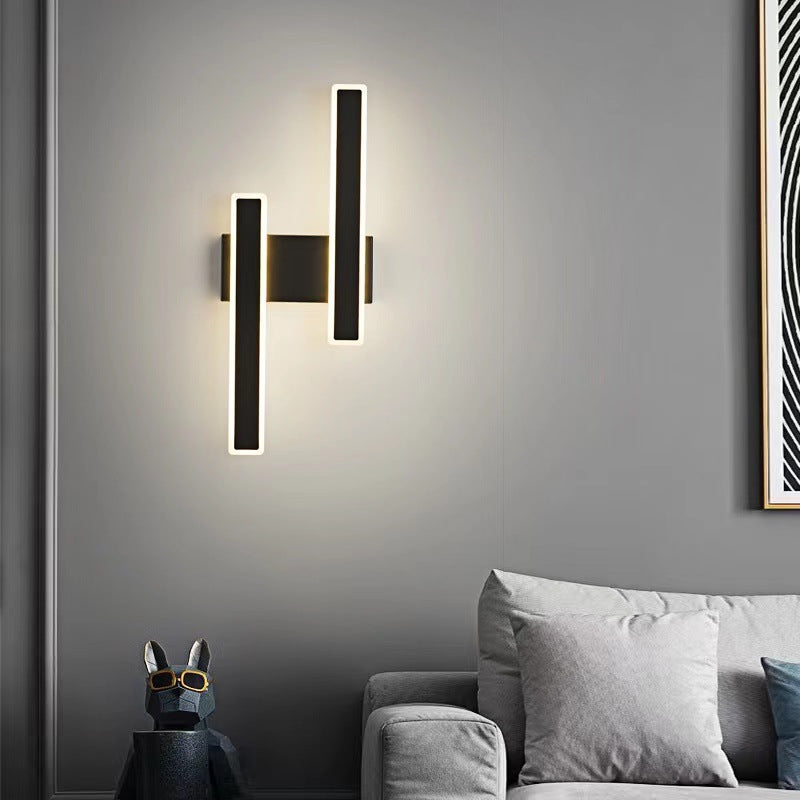 Geometric Strip Acrylic Hardware LED Wall Sconce Lamp