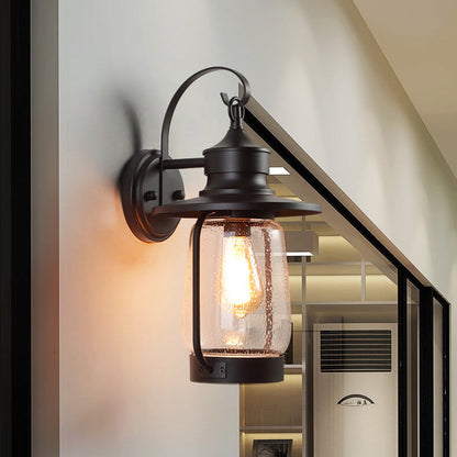 Bubble 1-Light Outdoor Waterproof Patio Wall Sconce Lamp