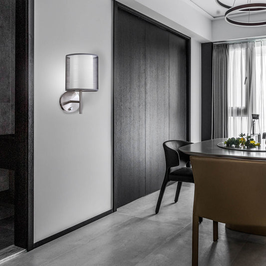 Minimalist Cylinder Iron Gauze 1-Light Wall Sconce Lamp