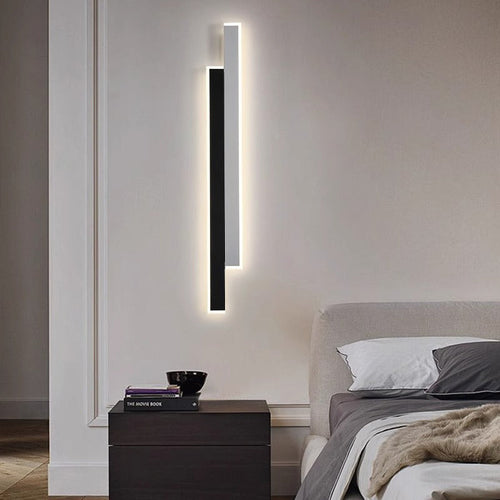 Long Rectangular Iron Acrylic LED Wall Sconce Lamp