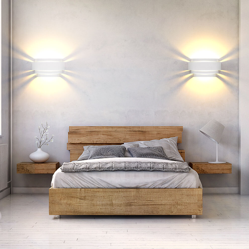 European Solid Color Half-circle Iron LED Wall Sconce Lamp