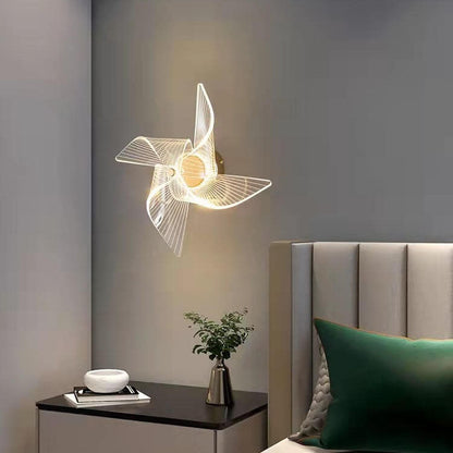 Light Luxury Pinwheel Acrylic Aluminum LED Wall Sconce Lamp