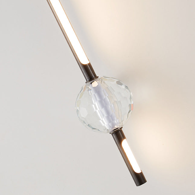 Strip Orb Full Copper Crystal Silicone LED Wall Sconce Lamp