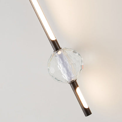 Strip Orb Full Copper Crystal Silicone LED Wall Sconce Lamp