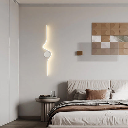Iron Aluminum Silicone Long Strip LED Wall Sconce Lamp