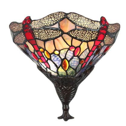Tiffany Dragonfly Stained Glass 1-Light Wall Sconce Lamp