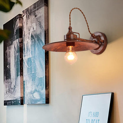 Industrial Iron Discs 1- Light Wall Sconce Lamp