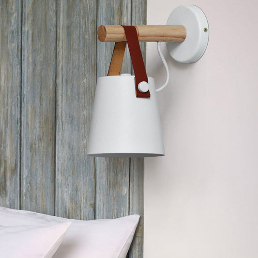 Traditional Iron Prismatic Round 1-Light Wall Sconce Lamp